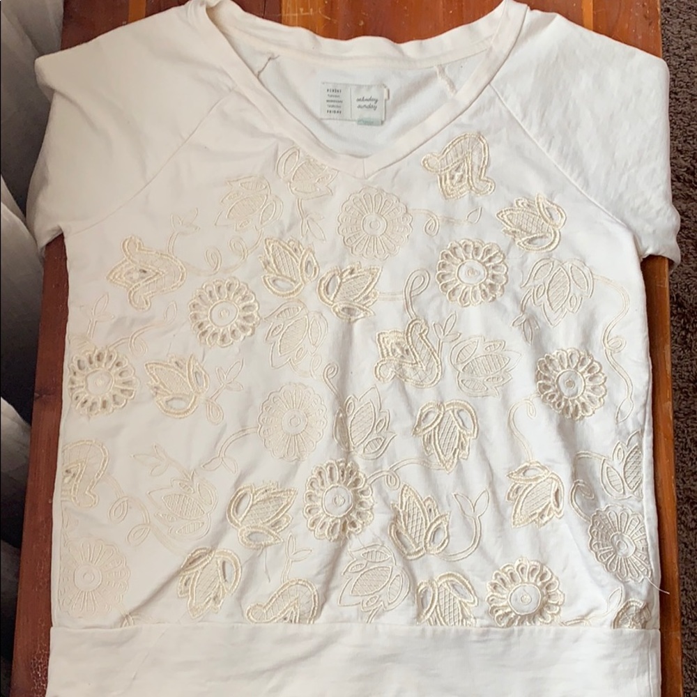 Anthropologie Short sleeve sweatshirt